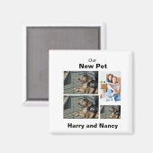 新しいペットカスタム4フォトコラージュ マグネット (正面/裏面)