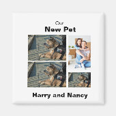 新しいペットカスタム4フォトコラージュ マグネット (正面)