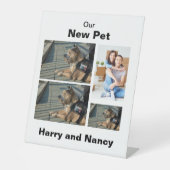 新しいペットカスタム4フォトコラージュ 台座サイン (正面)