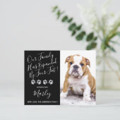 新しいペットファミリーによって拡張された4足子犬 案内ポストカード (スタンド正面)