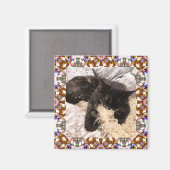 新しいペットブラウングレークリスマススススススクエアフレームマグネット マグネット (正面/裏面)