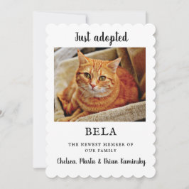 新しいペット写真の採用の発表の平らなカード カード