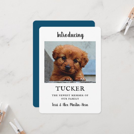 新しいペット写真の発表の平らなカード カード (正面/裏面インサイチュ)