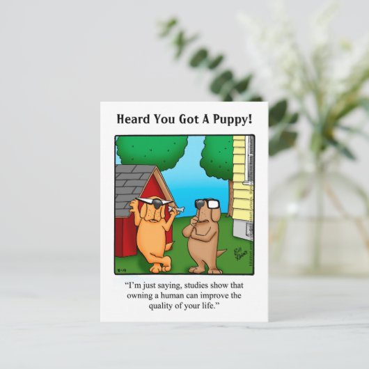 新しいペット用ユーモアポストカード ポストカード (スタンド正面)