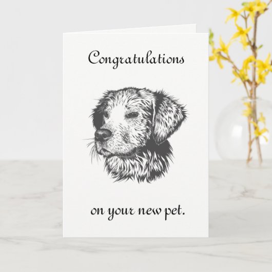 新しいペット カード (黄色い花)