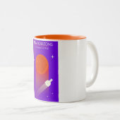 新しいホライゾンPluto Grand Flypcast宇宙アート。 ツートーンマグカップ (正面右)