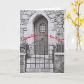 新しいホームおめでとうカード カード (黄色い花)