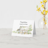 新しいホームおめでとうカード カード (黄色い花)