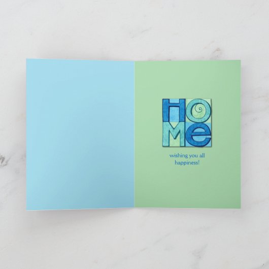 新しいホームおめでとうカード カード (内部)