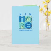 新しいホームおめでとうカード カード (黄色い花)