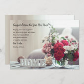 新しいホームおめでとうカード 招待状 (正面/裏面)