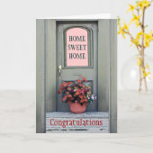 新しいホームおめでとうグリーティングカード カード (黄色い花)