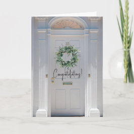 新しいホームおめでとう折りグリーティングカード カード