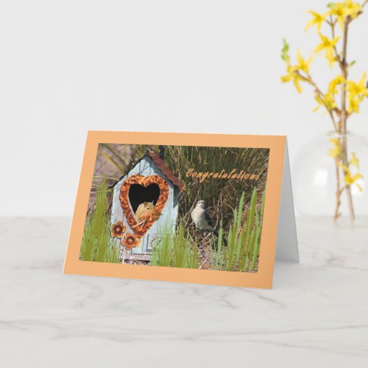 新しいホームおめでとう、ユーモア カード (黄色い花)