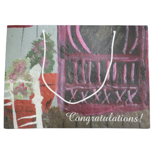 新しいホームおめでとう ラージペーパーバッグ (正面)