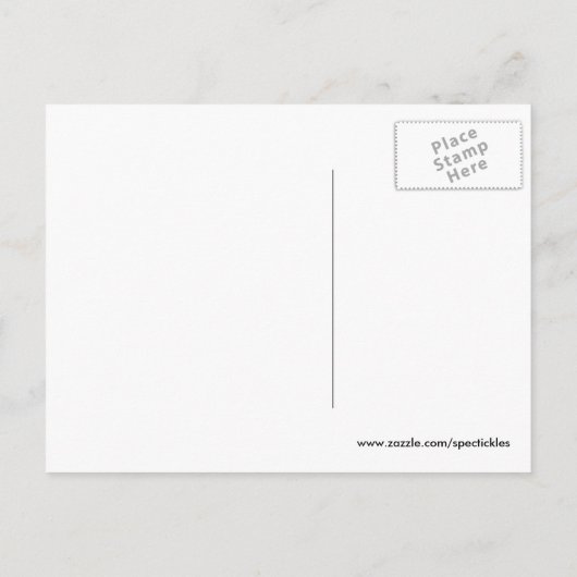 新しいホームおもしろいアナウンスはがき 案内ポストカード (裏面)