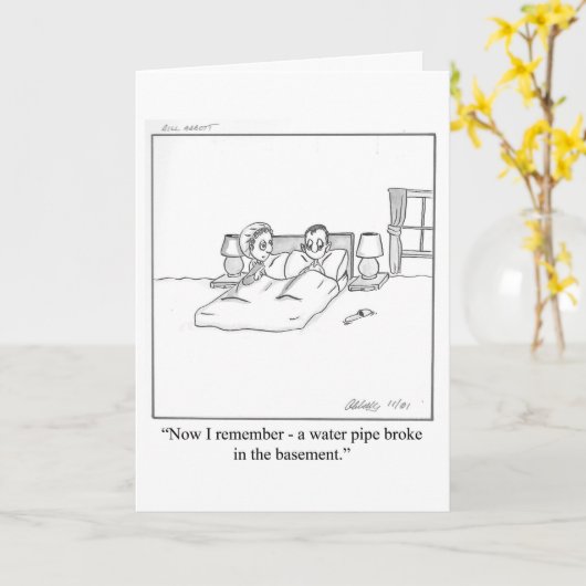 新しいホームおもしろいグリーティングカードおめでとう カード (黄色い花)