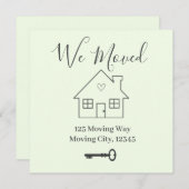 新しいホームおよび鍵の移行に関する発表 案内状 (正面/裏面)