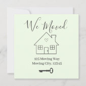 新しいホームおよび鍵の移行に関する発表 案内状 (正面)