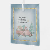 新しいホームでの初めてのクリスマスのために ガラスオーナメント (正面左)