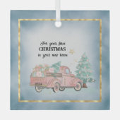 新しいホームでの初めてのクリスマスのために ガラスオーナメント (正面)