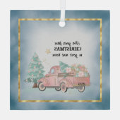 新しいホームでの初めてのクリスマスのために ガラスオーナメント (裏面)