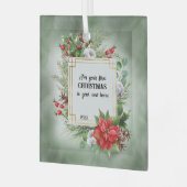 新しいホームでの初めてのクリスマスのために ガラスオーナメント (正面左)