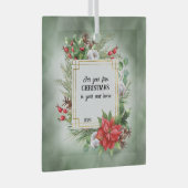 新しいホームでの初めてのクリスマスのために ガラスオーナメント (正面右)