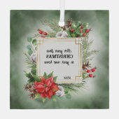 新しいホームでの初めてのクリスマスのために ガラスオーナメント (裏面)