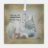 新しいホームでの初めてのクリスマスのために ガラスオーナメント (裏面)