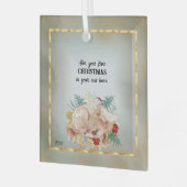 新しいホームでの初めてのクリスマスのために ガラスオーナメント (正面左)