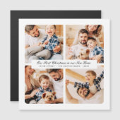 新しいホームでの初めてのクリスマスモダン4枚の写真 (正面/裏面)