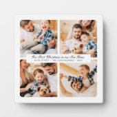 新しいホームでの初めてのクリスマスモダン4枚の写真 フォトプラーク (正面)