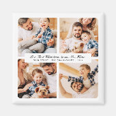 新しいホームでの初めてのクリスマスモダン4枚の写真 マグネット (正面)