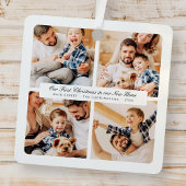 新しいホームでの初めてのクリスマスモダン4枚の写真 メタルオーナメント