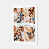 新しいホームでの初めてのクリスマスモダン4枚の写真 メタルオーナメント (正面左)