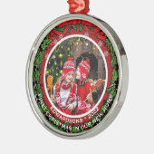 新しいホームで独自の初めてのクリスマスを作成 メタルオーナメント (左)