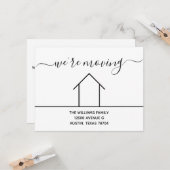 新しいホームにシックなアドレス変更を移行 カード (正面/裏面インサイチュ)