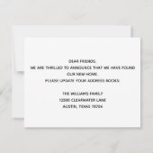 新しいホームにシックなアドレス変更を移行 カード (裏面)