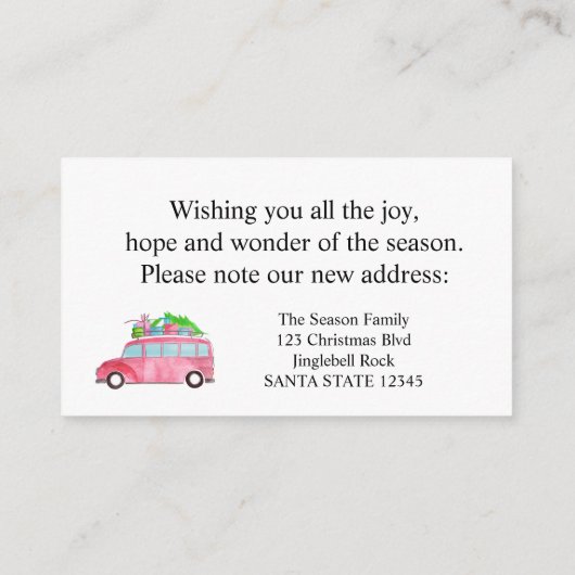 新しいホームのカスタマイズ可能なフォトカード エンクロージャーカード (裏面)