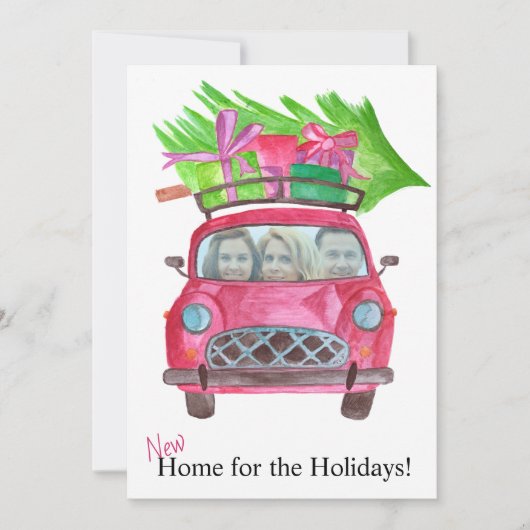 新しいホームのカスタマイズ可能なフォトカード 招待状 (正面)