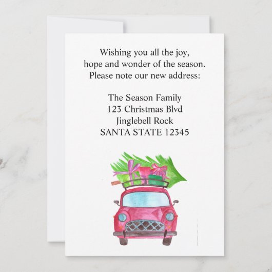 新しいホームのカスタマイズ可能なフォトカード 招待状 (裏面)