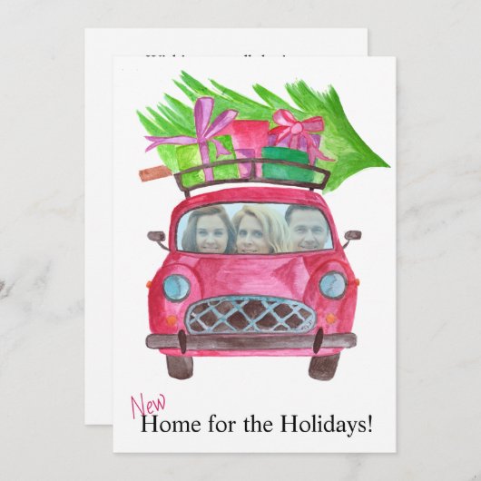 新しいホームのカスタマイズ可能なフォトカード 招待状 (正面/裏面)