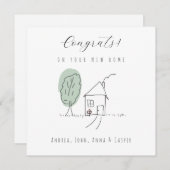 新しいホームのミニマルおめでとう シーズンカード (正面/裏面)