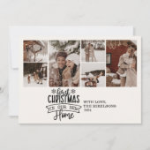 新しいホームのミニマル写真初めてのクリスマス シーズンカード (正面)