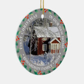 新しいホームの写真の初めてのクリスマス セラミックオーナメント (右)