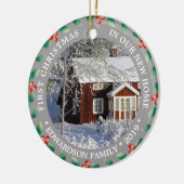新しいホームの写真の初めてのクリスマス セラミックオーナメント (左)