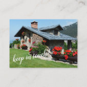 新しいホームの写真を含む引っ越しましたカード 名刺 (裏面)