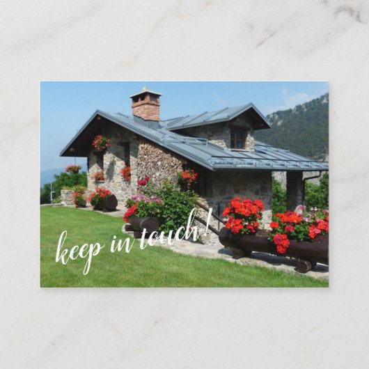 新しいホームの写真を含む引っ越しましたカード 名刺 (裏面)