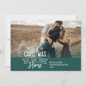 新しいホームの写真初めてのクリスマス シーズンカード (正面)